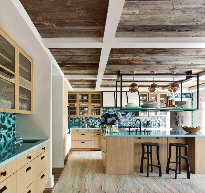 Top-20-Interior-Designers-in-New-York-City-To-Get-Inspired-By. Fox-Nahem-Associates kitchen design with blue details
