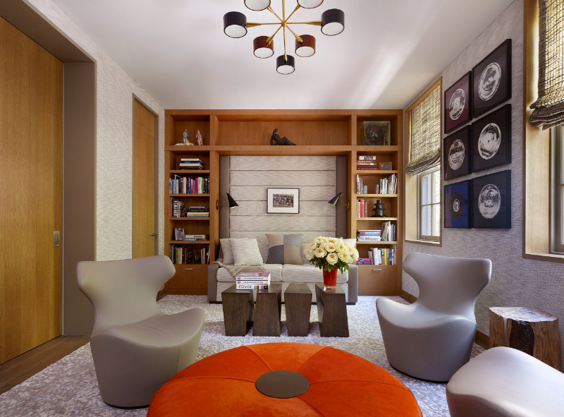 Top 20 Interior Designers in New York City To Get Inspired By_Fox-Nahem Associates living design with two modern armchars
